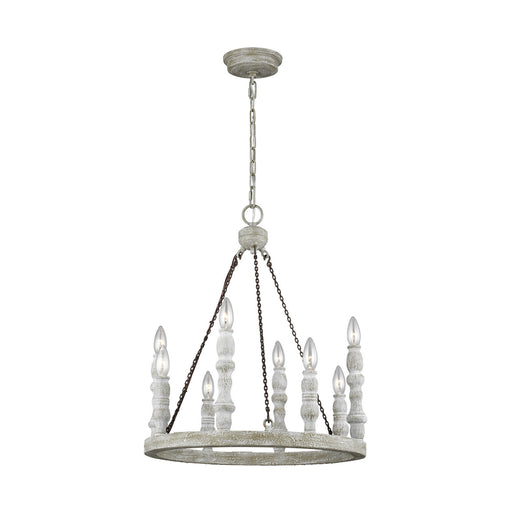 Generation Lighting - F3140/8DFB/DWH - Eight Light Chandelier - Norridge - Distressed Fence Board / Distressed White