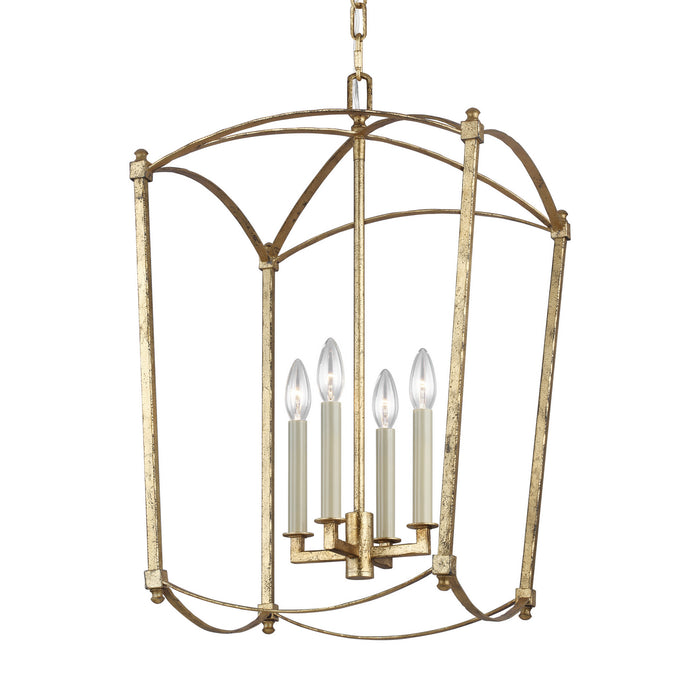 Four Light Lantern from the Thayer collection in Antique Gild finish