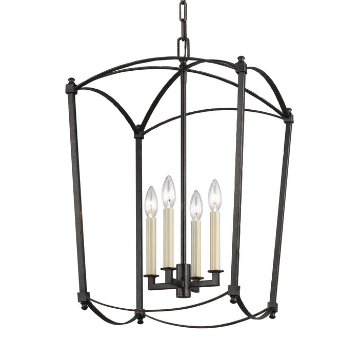 Four Light Lantern from the Thayer collection in Smith Steel finish