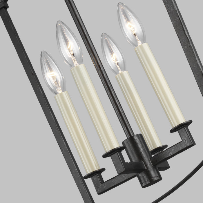Four Light Lantern from the Thayer collection in Smith Steel finish