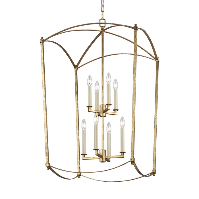 Eight Light Lantern from the Thayer collection in Antique Gild finish