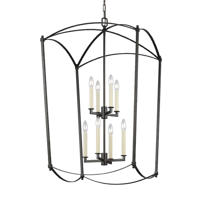 Eight Light Lantern from the Thayer collection in Smith Steel finish