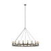 Generation Lighting - F3933/20WOW/AF - 20 Light Chandelier - Avenir - Weathered Oak Wood / Antique Forged Iron