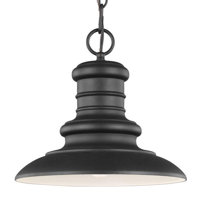 One Light Outdoor Pendant from the Redding Station collection in Textured Black finish