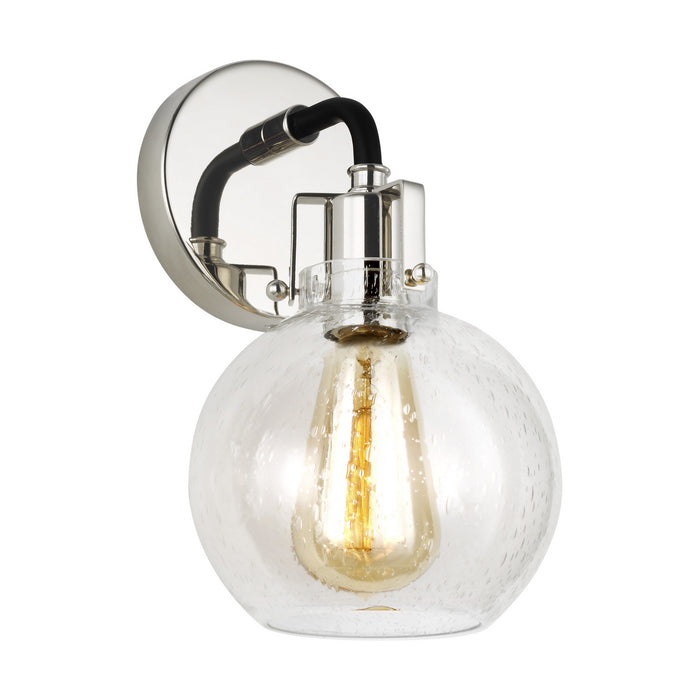 Generation Lighting - VS24401PN/TXB - One Light Wall Sconce - Clara - Polished Nickel/Textured Black