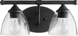 Quorum - 5150-2-69 - Two Light Vanity - Brooks - Noir w/ Clear/Seeded