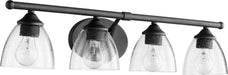 Quorum - 5150-4-69 - Four Light Vanity - Brooks - Noir w/ Clear/Seeded