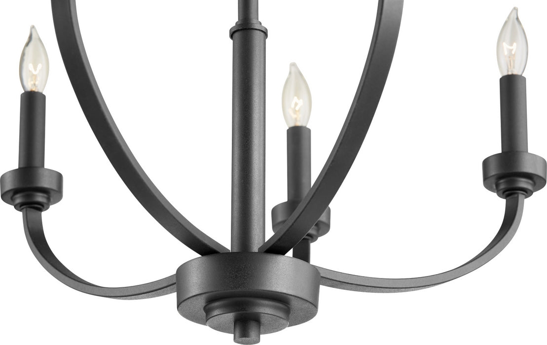 Five Light Chandelier from the Reyes collection in Noir finish