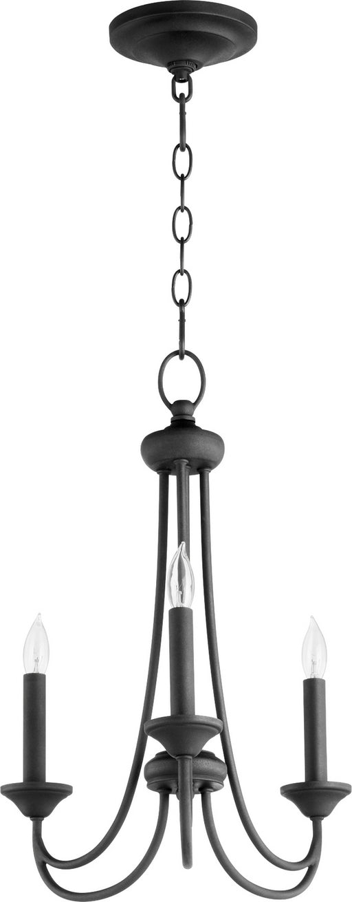 Quorum - 6250-3-69 - Three Light Chandelier - Brooks - Noir