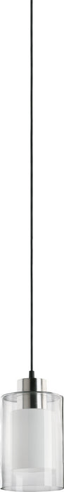 Quorum - 8882-65 - One Light Pendant - Satin Nickel Clear and White