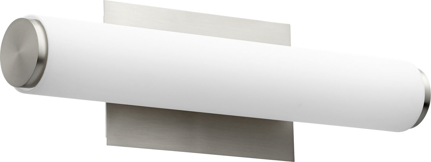 Quorum - 911-18-65 - LED Vanity - Satin Nickel w/ Matte White Acrylic