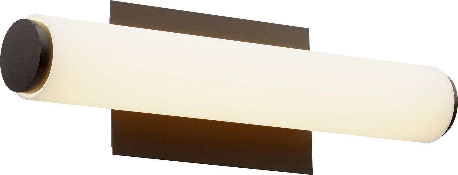 LED Vanity in Oiled Bronze w/ Matte White Acrylic finish
