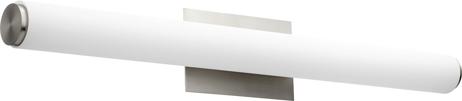 Quorum - 911-35-65 - LED Vanity - Satin Nickel w/ Matte White Acrylic