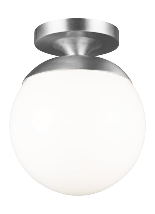 Generation Lighting - 7518-04 - One Light Wall / Ceiling Semi-Flush Mount - Leo-Hanging Globe - Satin Aluminum