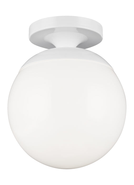 Generation Lighting - 7518-15 - One Light Wall / Ceiling Semi-Flush Mount - Leo-Hanging Globe - White