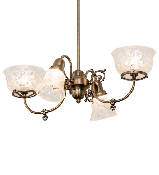 Meyda Tiffany - 202105 - Four Light Chandelier - Revival - Antique Brass