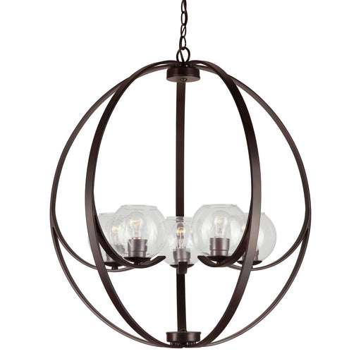 Forte - 2649-05-32 - Five Light Chandelier - Antique Bronze