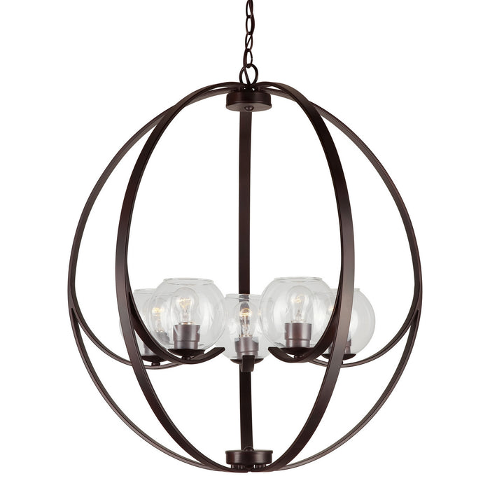 Forte - 2649-05-32 - Five Light Chandelier - Antique Bronze