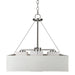 Forte - 2658-04-55 - Four Light Foyer Pendant - Brushed Nickel