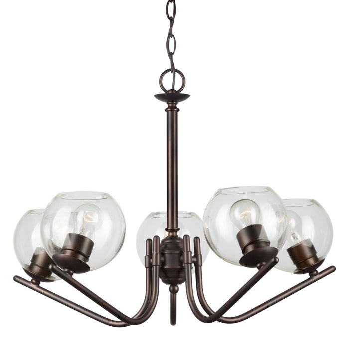 Forte - 2707-05-32 - Five Light Chandelier - Antique Bronze