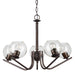 Forte - 2707-05-32 - Five Light Chandelier - Antique Bronze