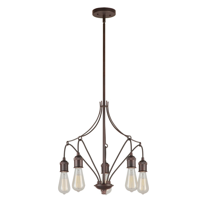 Forte - 7098-05-32 - Five Light Chandelier - Antique Bronze