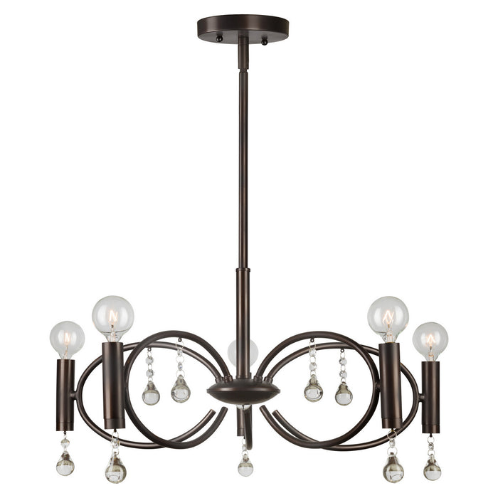 Forte - 7114-05-32 - Five Light Chandelier - Antique Bronze