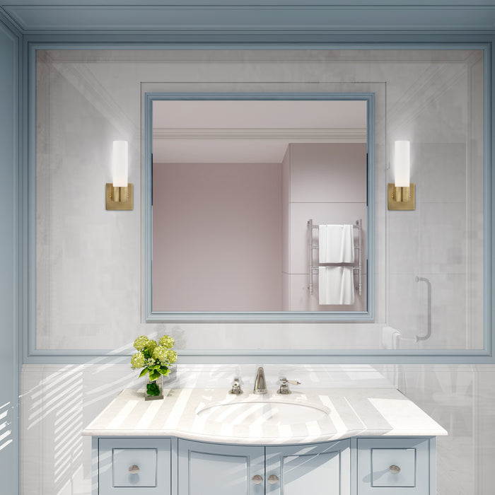 One Light Wall Sconce from the Aero collection in Antique Brass finish