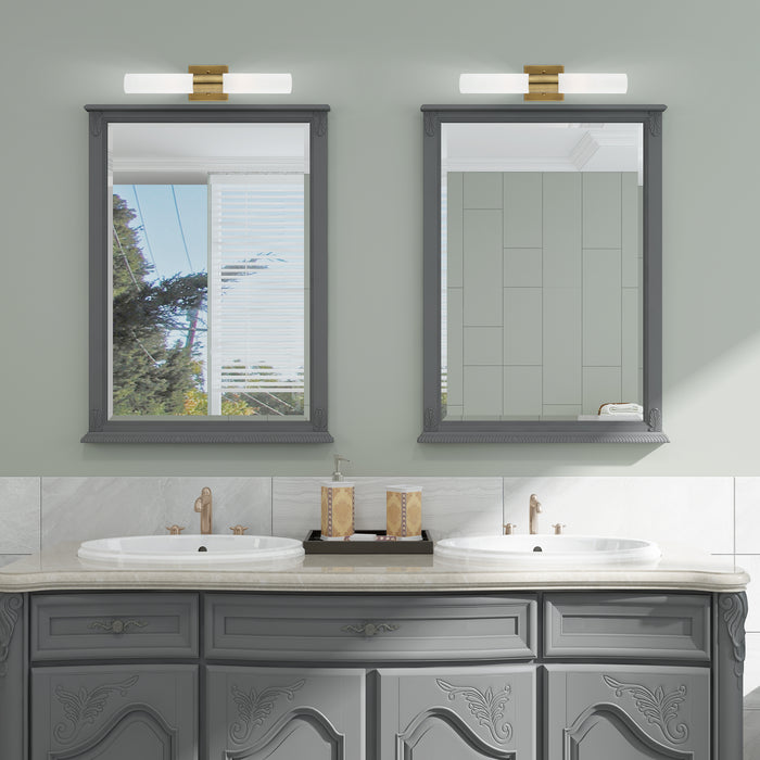 Two Light Bath Vanity from the Aero collection in Antique Brass finish