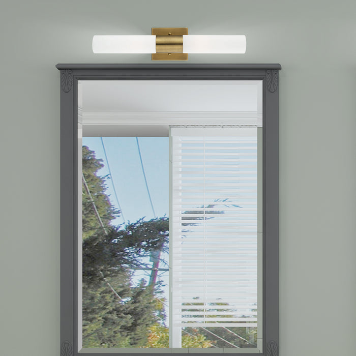 Two Light Bath Vanity from the Aero collection in Antique Brass finish