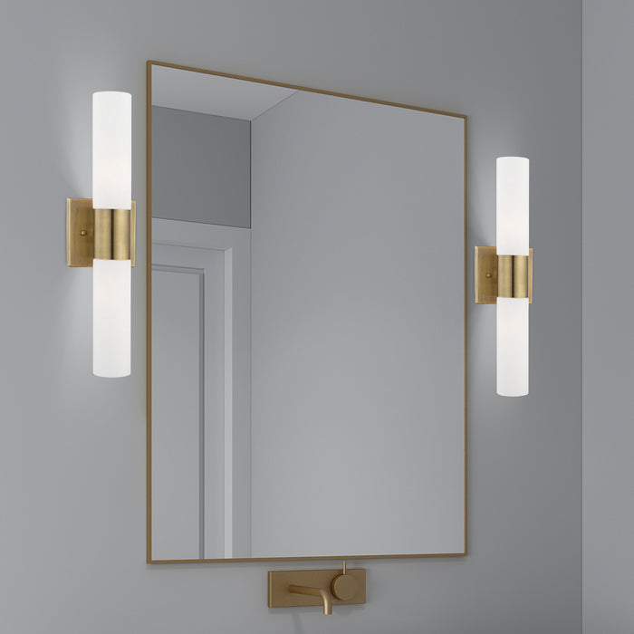 Two Light Bath Vanity from the Aero collection in Antique Brass finish