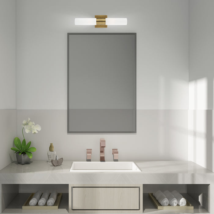 Two Light Bath Vanity from the Aero collection in Antique Brass finish