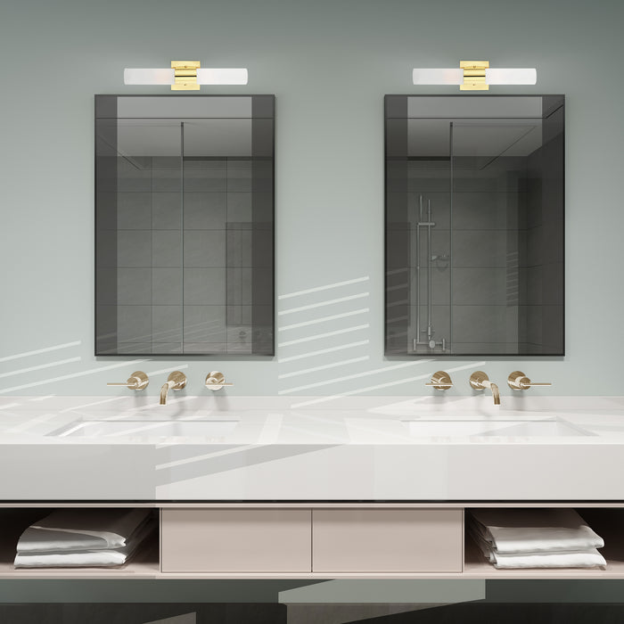 Two Light Bath Vanity from the Aero collection in Polished Brass finish