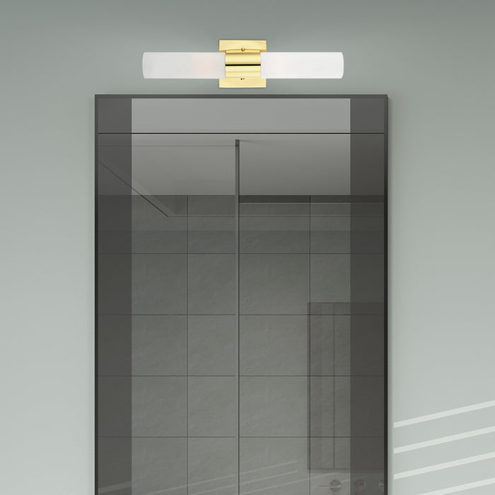 Two Light Bath Vanity from the Aero collection in Polished Brass finish