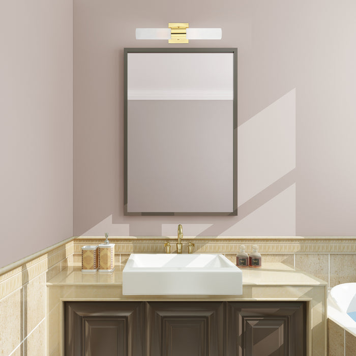 Two Light Bath Vanity from the Aero collection in Polished Brass finish