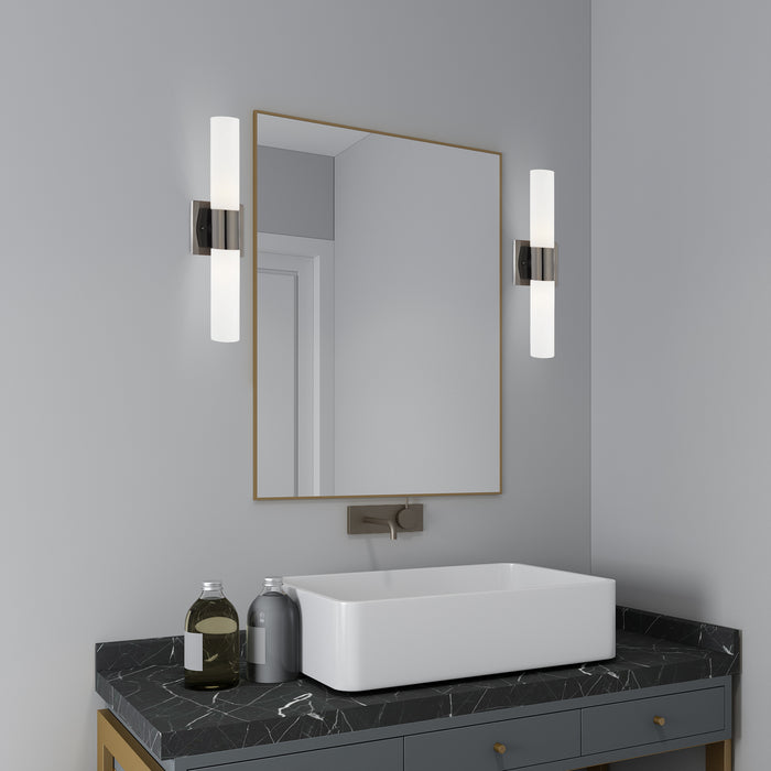 Two Light Bath Vanity from the Aero collection in Black Chrome finish