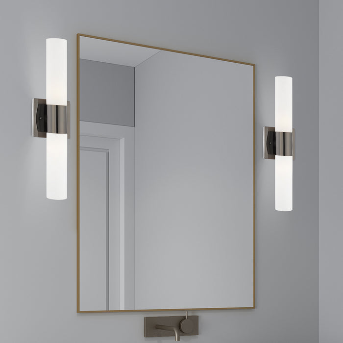 Two Light Bath Vanity from the Aero collection in Black Chrome finish