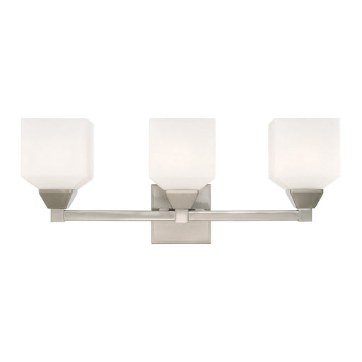 Livex Lighting - 10283-91 - Three Light Bath Vanity - Aragon - Brushed Nickel