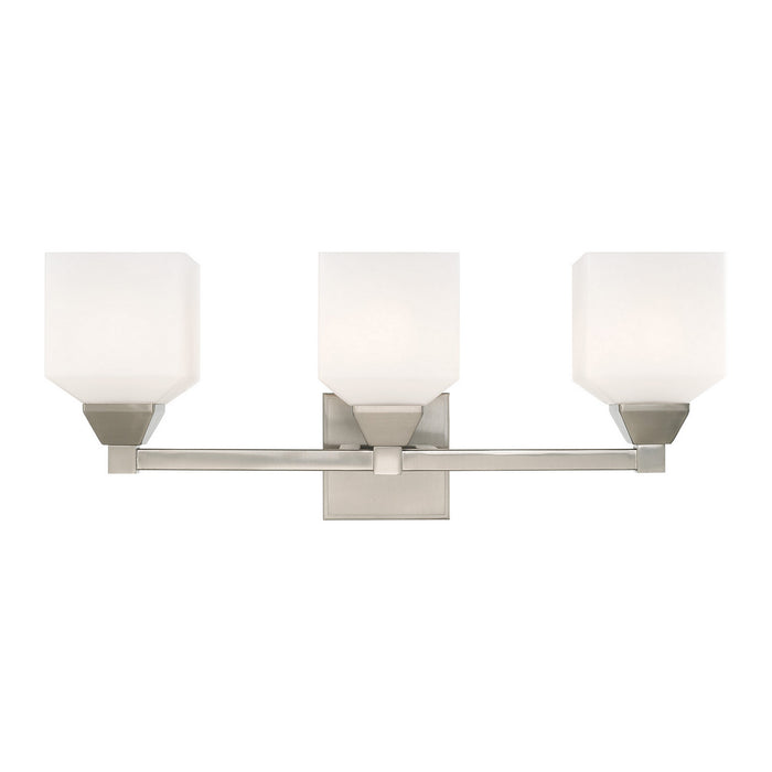 Livex Lighting - 10283-91 - Three Light Bath Vanity - Aragon - Brushed Nickel