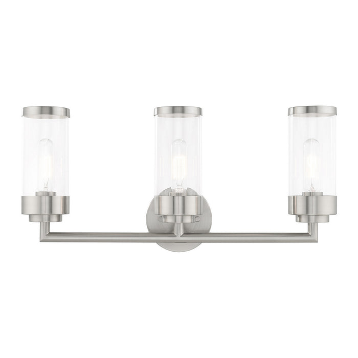 Livex Lighting - 10363-91 - Three Light Bath Vanity - Hillcrest - Brushed Nickel