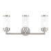 Livex Lighting - 10363-91 - Three Light Bath Vanity - Hillcrest - Brushed Nickel