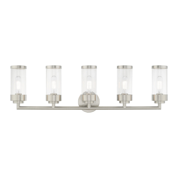 Livex Lighting - 10365-91 - Five Light Bath Vanity - Hillcrest - Brushed Nickel
