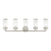 Livex Lighting - 10365-91 - Five Light Bath Vanity - Hillcrest - Brushed Nickel
