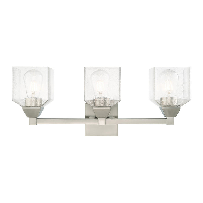 Livex Lighting - 10383-91 - Three Light Bath Vanity - Aragon - Brushed Nickel