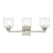 Livex Lighting - 10383-91 - Three Light Bath Vanity - Aragon - Brushed Nickel