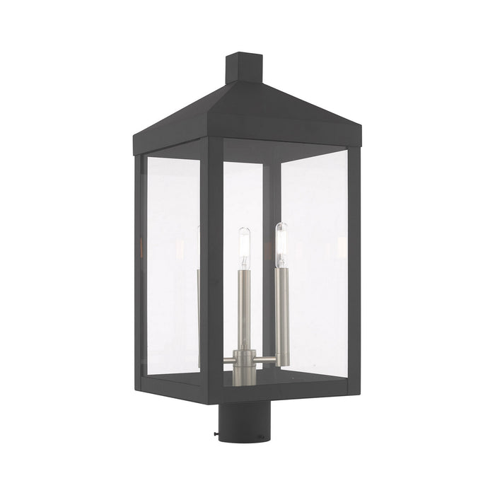 Livex Lighting - 20586-76 - Three Light Post-Top Lanterm - Nyack - Scandinavian Gray