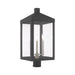 Livex Lighting - 20586-76 - Three Light Post-Top Lanterm - Nyack - Scandinavian Gray