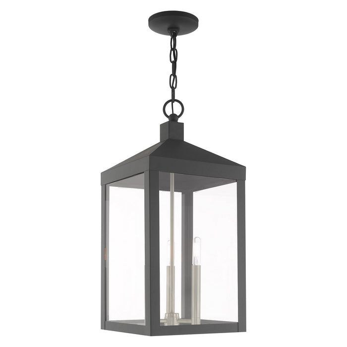 Livex Lighting - 20587-76 - Three Light Outdoor Pendant - Nyack - Scandinavian Gray