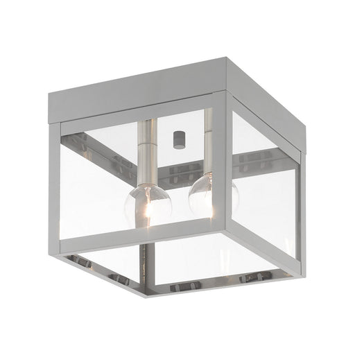 Livex Lighting - 20588-80 - Two Light Outdoor Ceiling Mount - Nyack - Nordic Gray