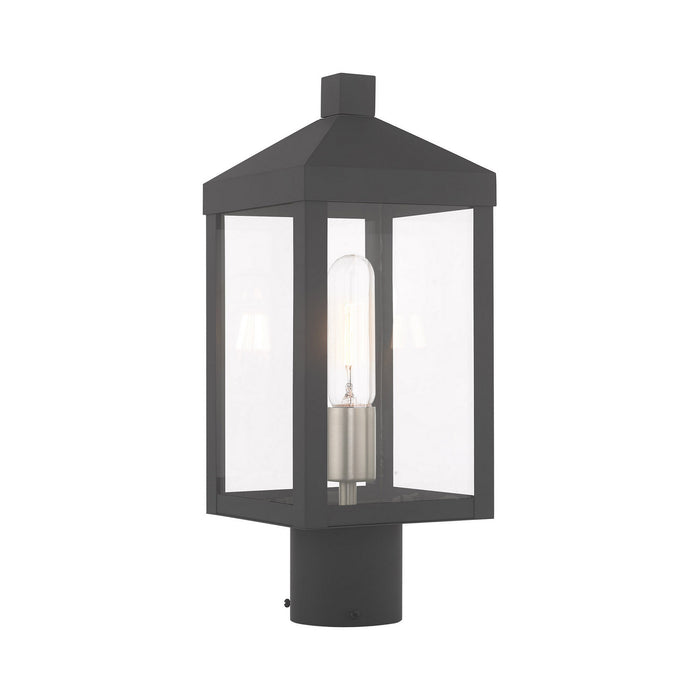 Livex Lighting - 20590-76 - One Light Outdoor Post-Top Lanterm - Nyack - Scandinavian Gray